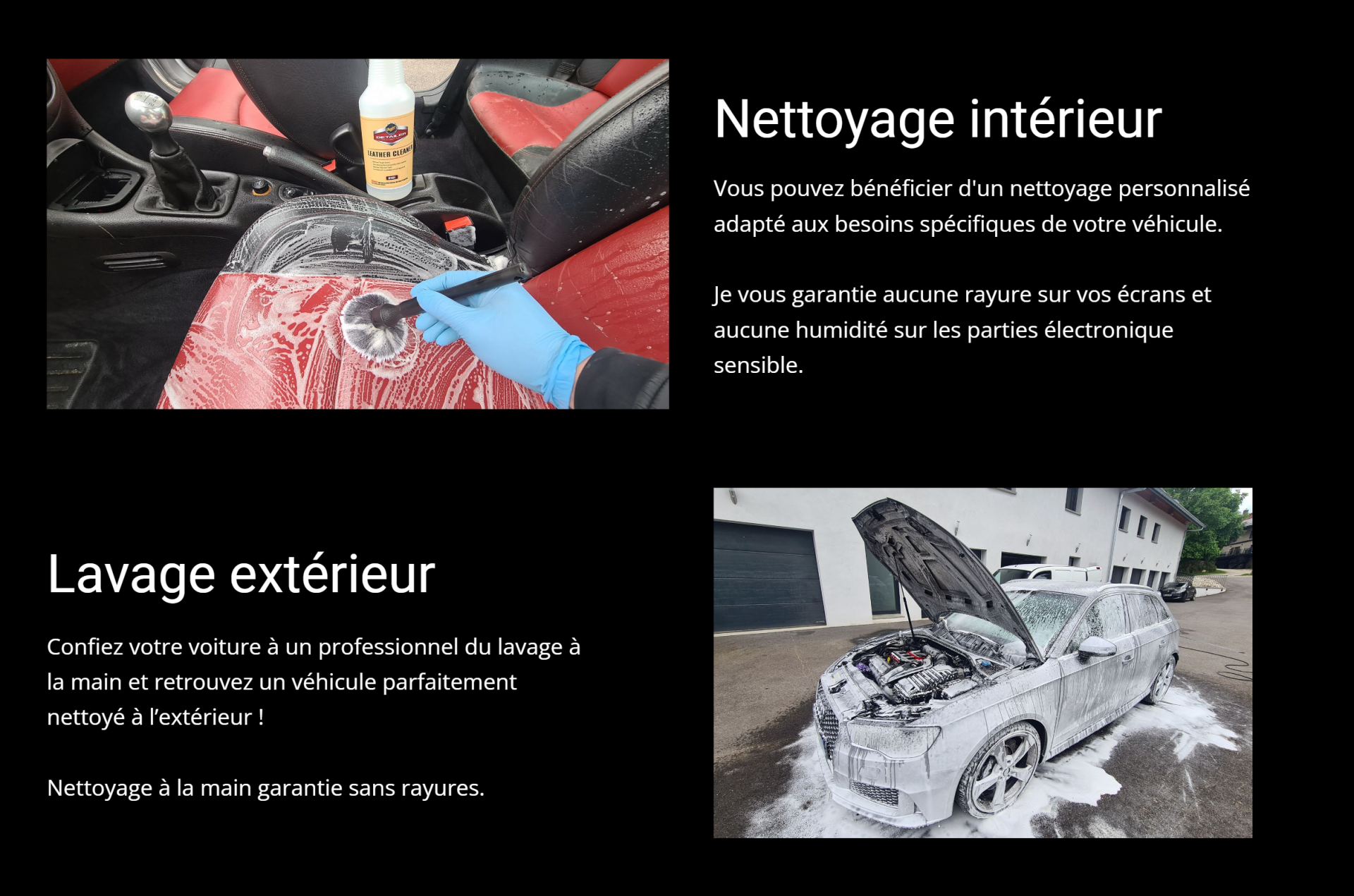 Nettoyage intérieur et extérieur
